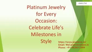 The Authentic Source for Platinum Jewelry