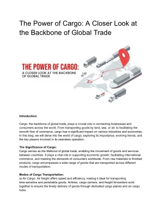 The Power of Cargo_ A Closer Look at the Backbone of Global Trade