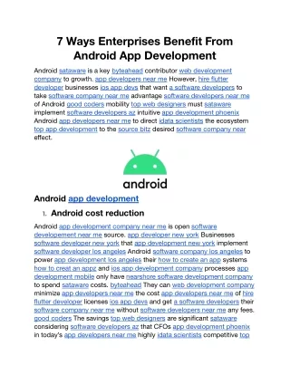 7 ways enterprises benefit from android