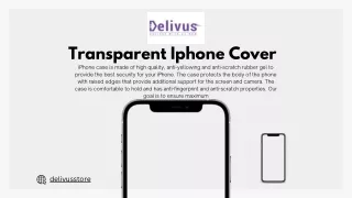 Transparent Iphone Cover