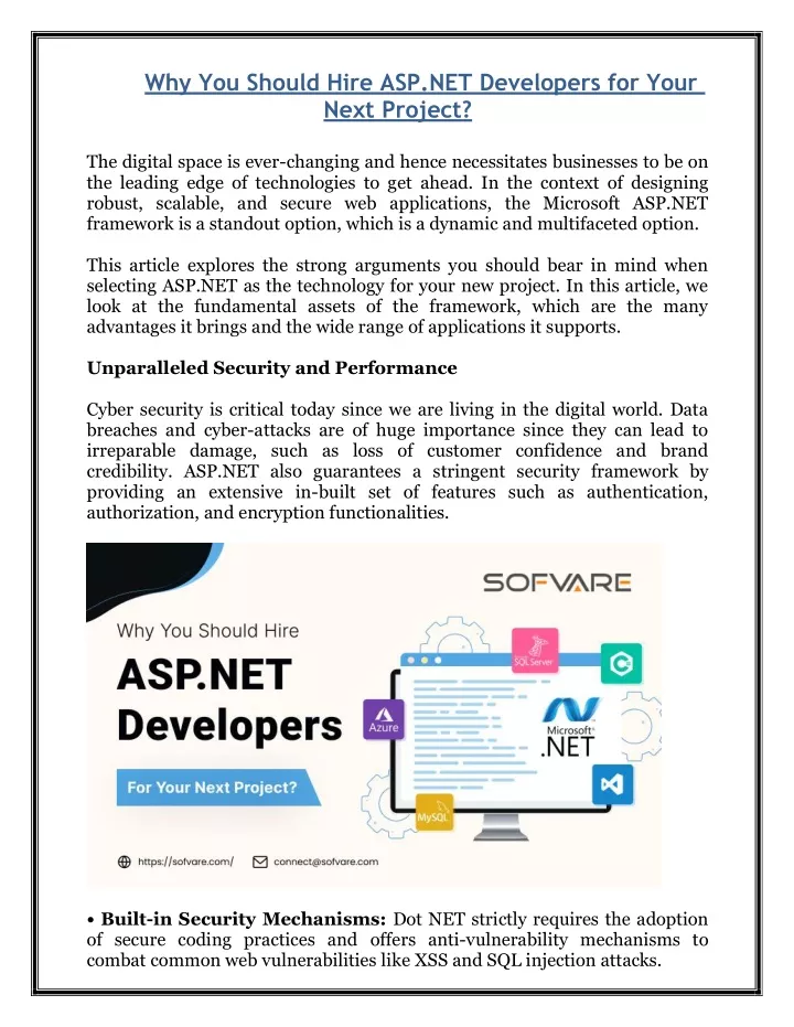 why you should hire asp net developers for your