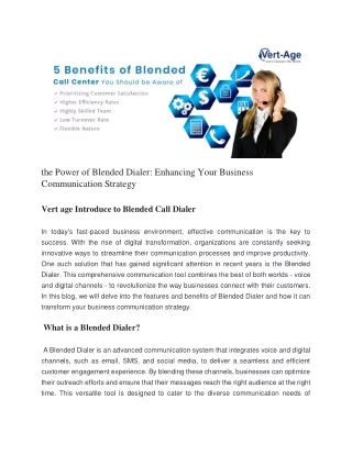 the Power of Blended Diale1