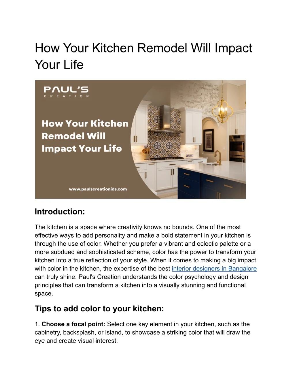 PPT - How Your Kitchen Remodel Will Impact Your Life PowerPoint ...