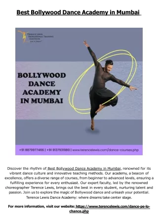 Best Bollywood Dance Institute in Mumbai