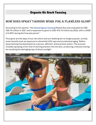 How does Spray Tanning Work for a Flawless Glow