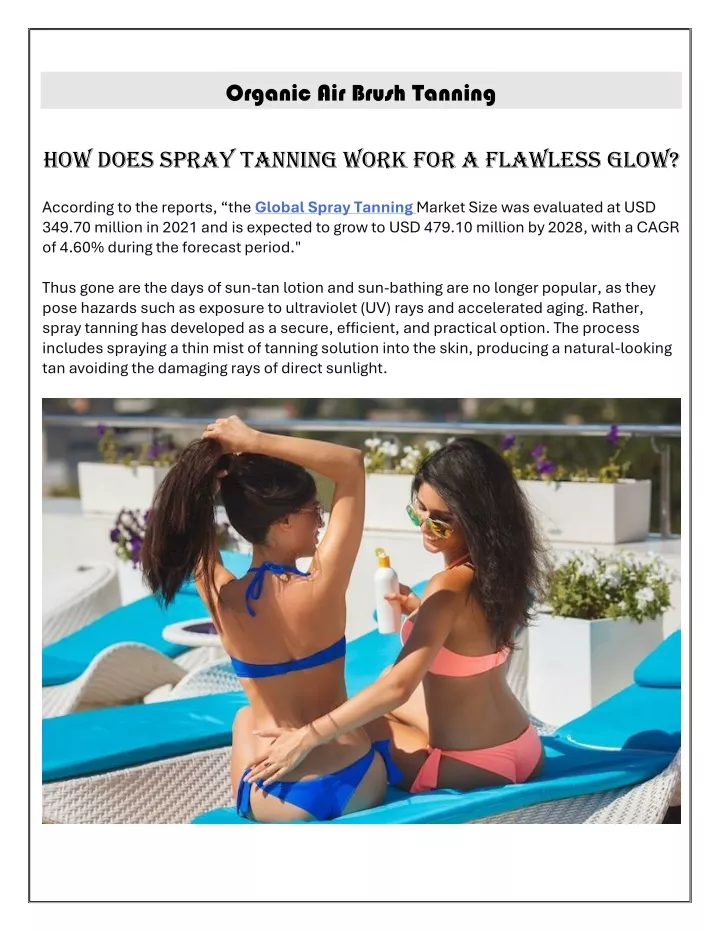 organic air brush tanning