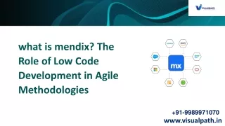 what is mendix the role of low code development