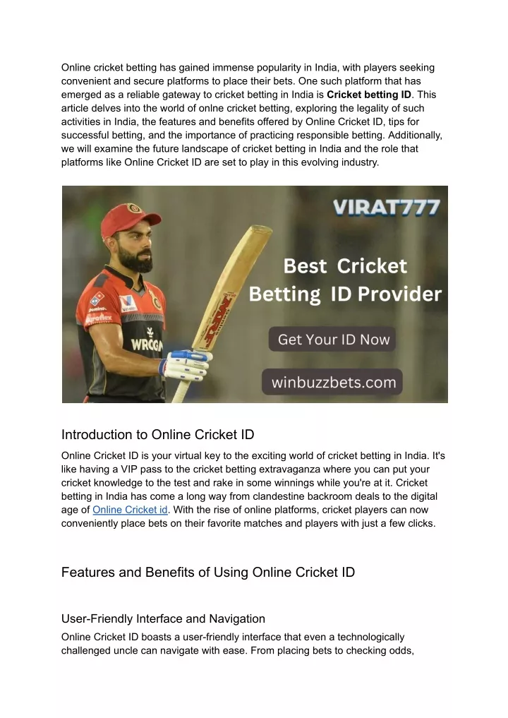 online cricket betting has gained immense