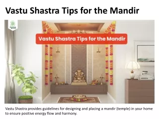 Vastu Shastra Tips for the Mandir