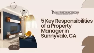 5 key responsibilities of a property manager