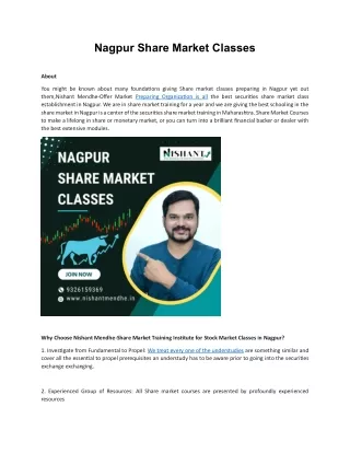Nagpur Share Market Classes