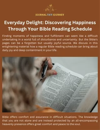 Everyday Delight Discovering Happiness through Your Bible Reading Schedule. (1)