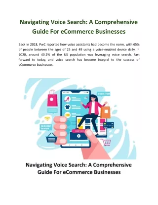 Navigating Voice Search: A Comprehensive Guide For eCommerce Businesses
