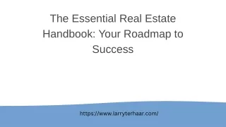 The Essential Real Estate Handbook Your Roadmap to Success