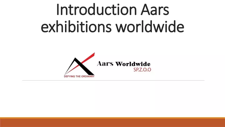 introduction a ars exhibitions worldwide