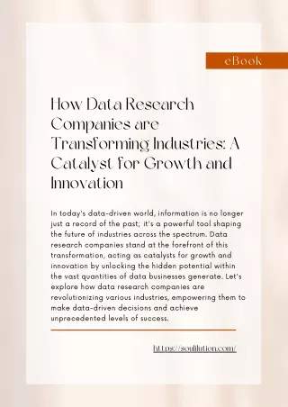 How Data Research Companies are Transforming Industries