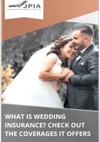 What Is Wedding Insurance Check Out the Coverages It Offers.docx