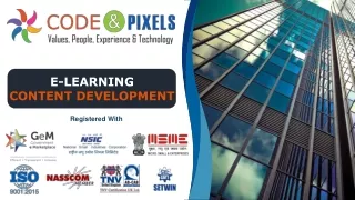 eLearning Content Development Company Code and Pixels
