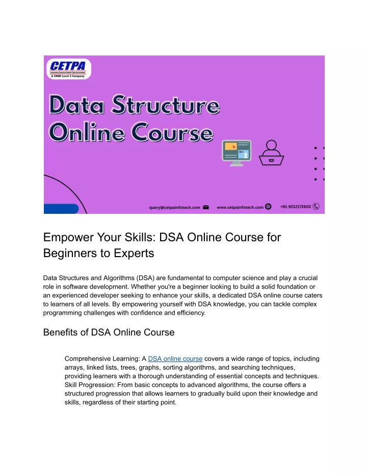 empower your skills dsa online course