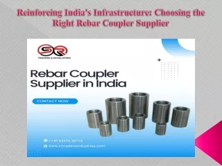 Reinforcing India's Infrastructure Choosing the Right Rebar Coupler Supplier
