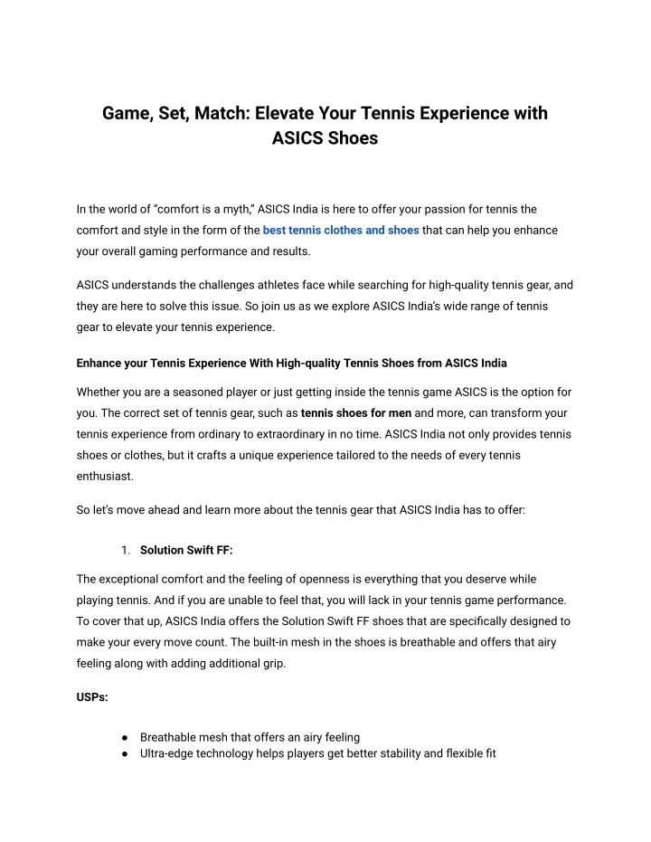 game set match elevate your tennis experience