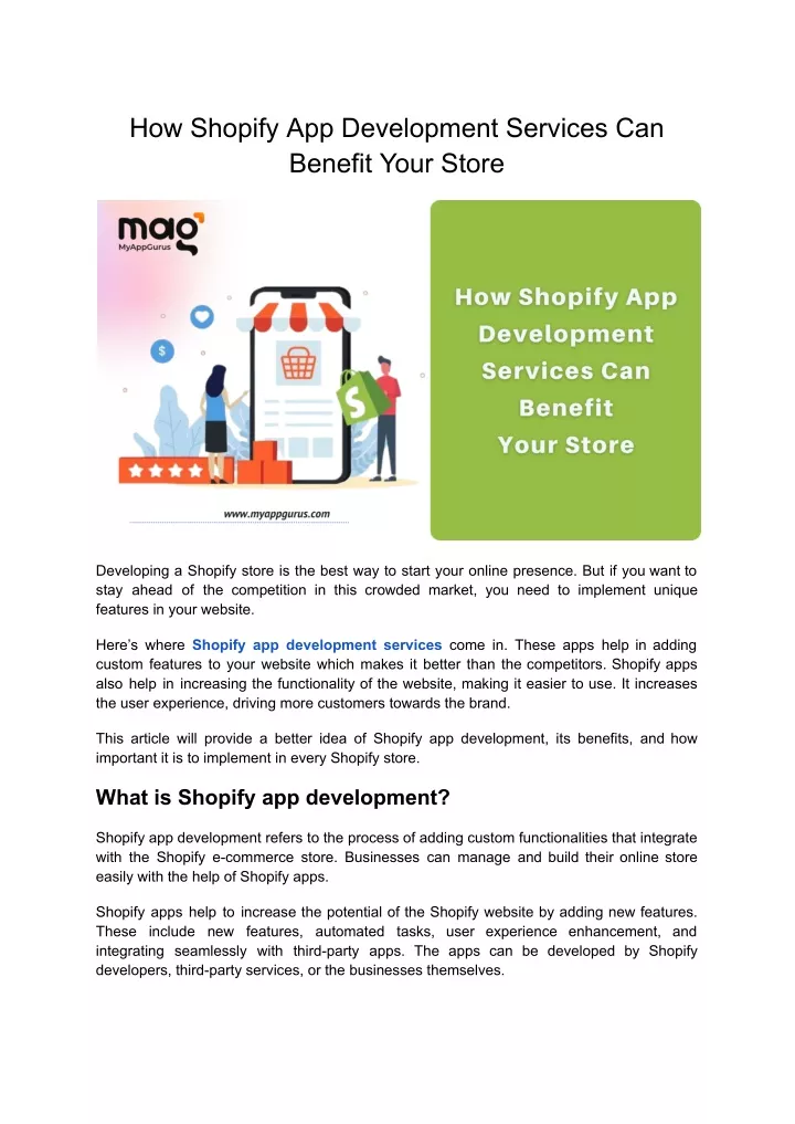 how shopify app development services can benefit
