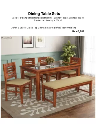 Buy Dining Table Sets From Wooden Street