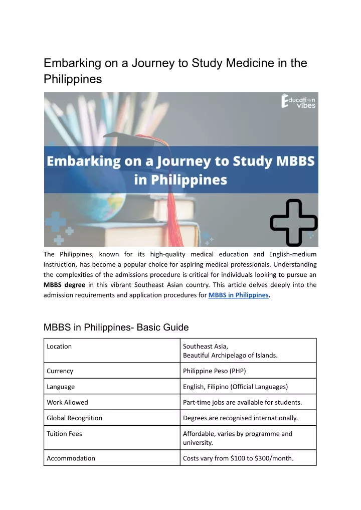 embarking on a journey to study medicine