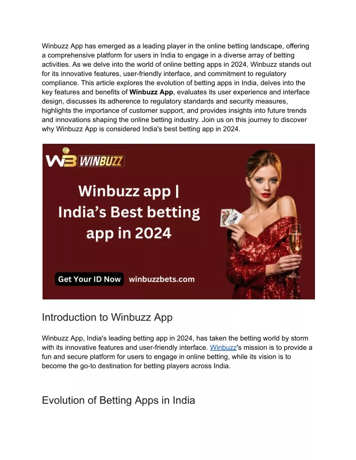 winbuzz app has emerged as a leading player