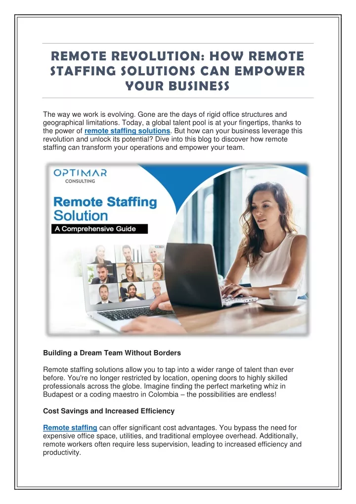 remote revolution how remote staffing solutions