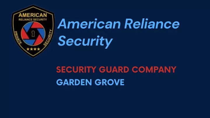 american reliance security