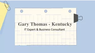 Gary Thomas (Kentucky) - A Proven Authority