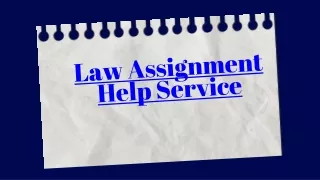 Expert Law Assignment Help Services | My Assignment Services UK