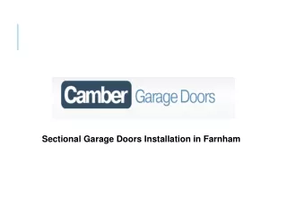 Sectional Garage Doors Installation in Farnham