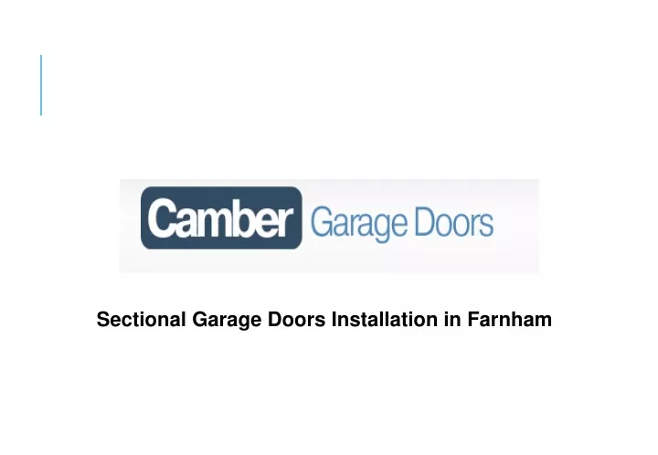 sectional garage doors installation in farnham