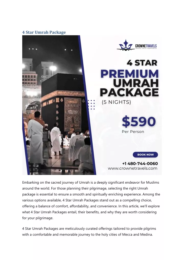 4 star umrah package