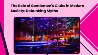 Experience the Best Gentlemen's Club