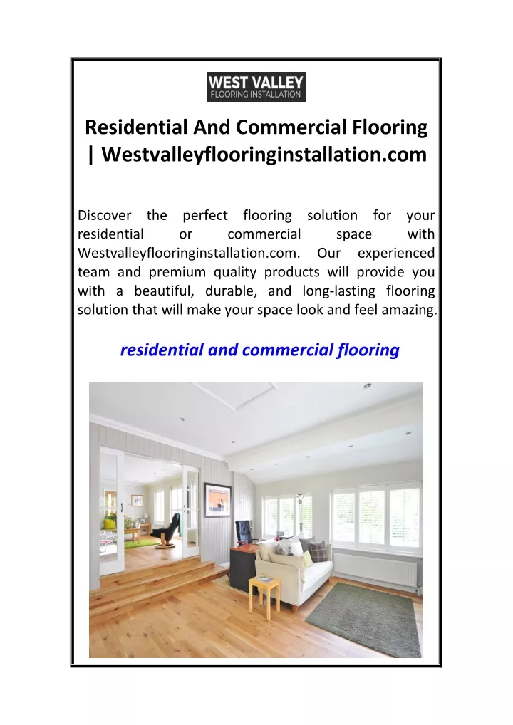 residential and commercial flooring