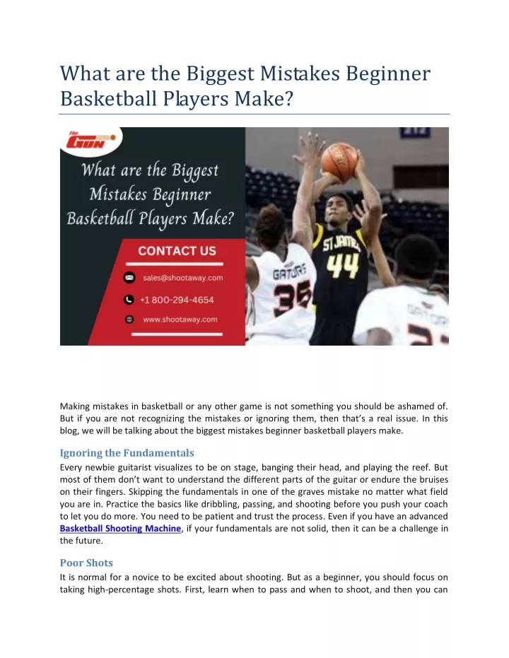 what are the biggest mistakes beginner basketball