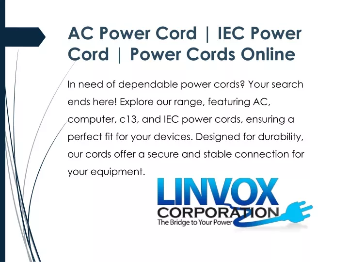 ac power cord iec power cord power cords online
