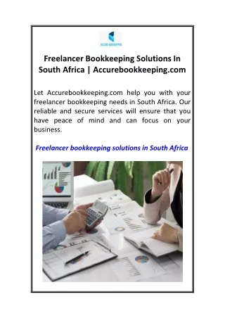 Freelancer Bookkeeping Solutions In South Africa Accurebookkeeping.com