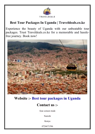 Best Tour Packages In Uganda  Traveldeals.co.ke