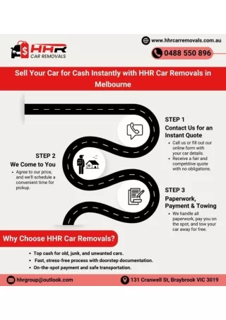 Sell Your Car for Cash Instantly with HHR Car Removals in Melbourne