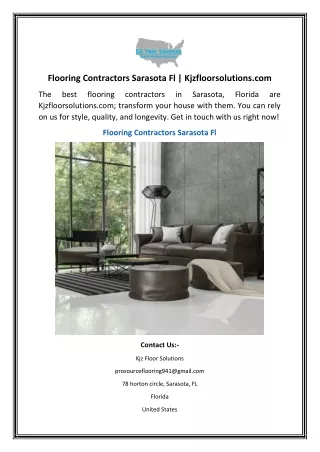 Flooring Contractors Sarasota Fl Kjzfloorsolutions