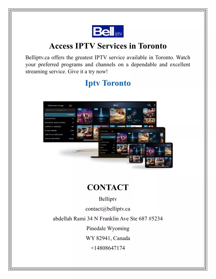 access iptv services in toronto