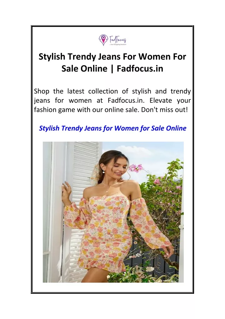 stylish trendy jeans for women for sale online