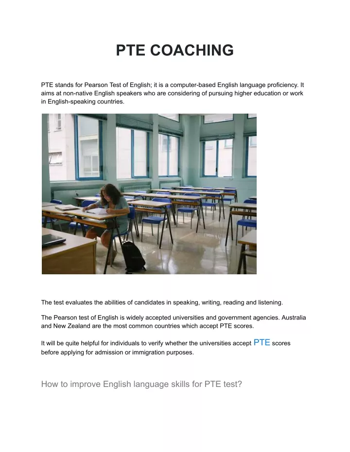 pte coaching