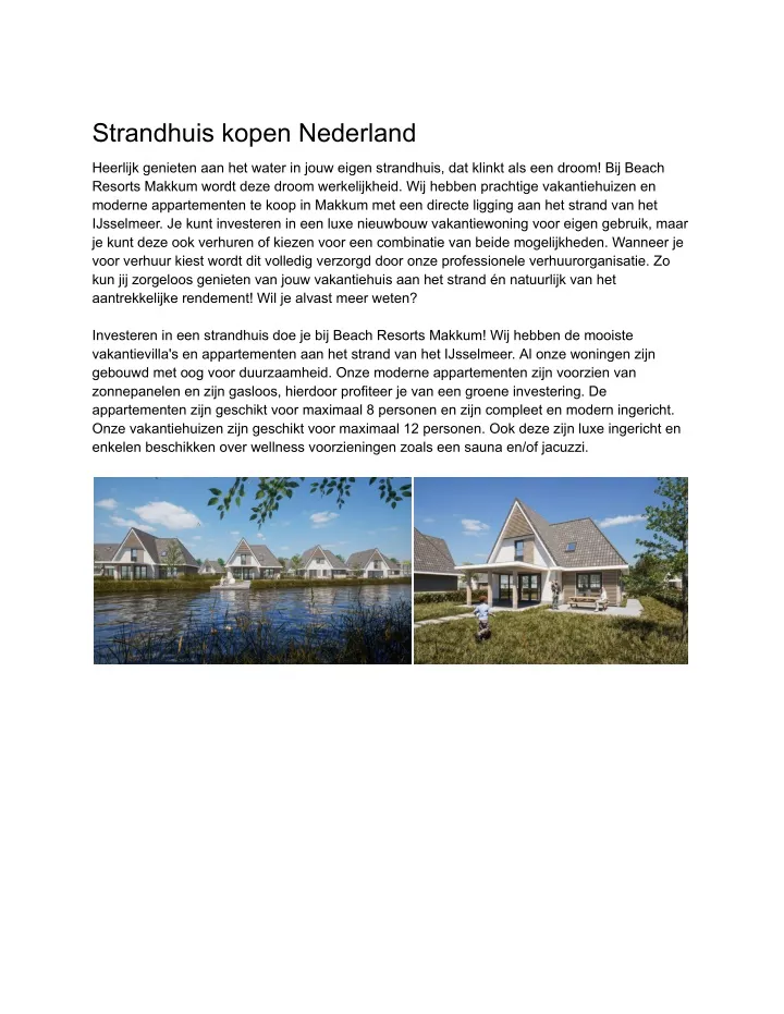 strandhuis kopen nederland