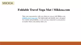 foldable travel yoga mat mikkoa com