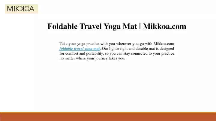foldable travel yoga mat mikkoa com